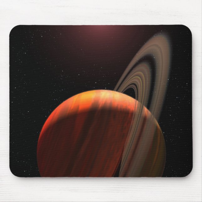 A gas giant planet orbiting a red dwarf mouse pad (Front)