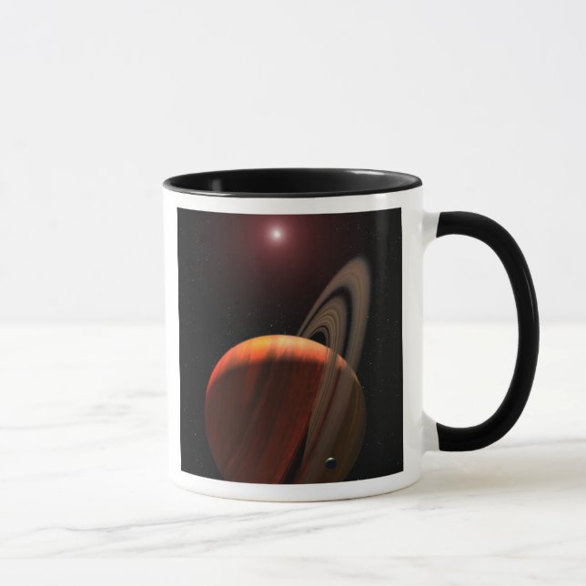 A gas giant planet orbiting a red dwarf mug (Right)