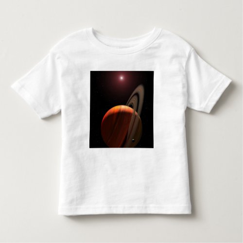 A gas giant planet orbiting a red dwarf toddler t_shirt