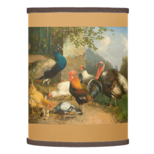 A GATHERING OF FOWL MUG LAMP SHADE