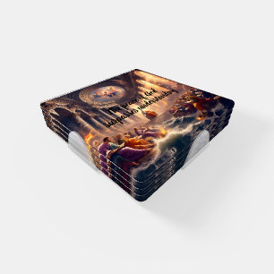 A Gathering of Souls in a Room Coaster Set