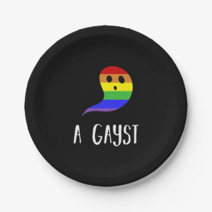 A Gayst Gay Pride, Gay Halloween, LGBT Paper Plates