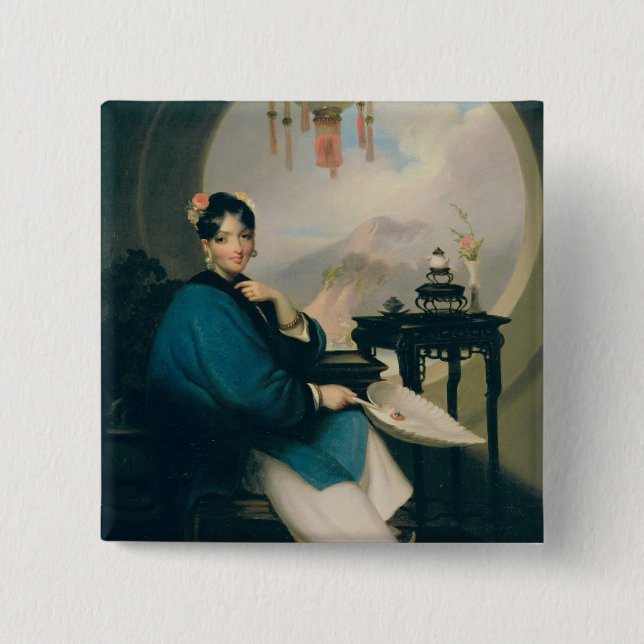 A Geisha Girl Button (Front)