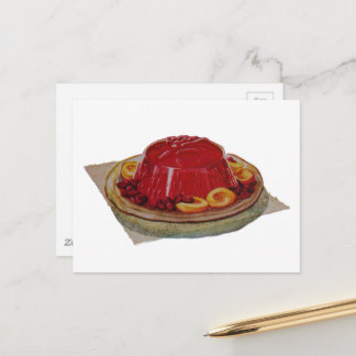 A gelatin and fruit dessert from 1930 postcard