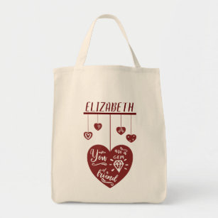 A gem of a friend heart valentines day tote bag