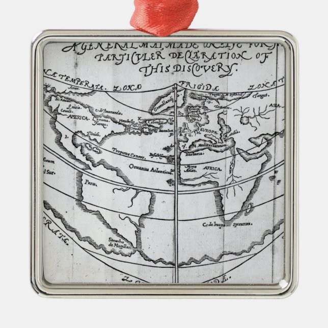 A General Map Metal Ornament (Front)