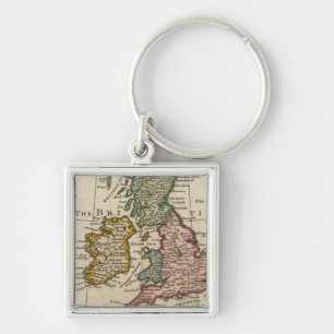 A general map of Great Britain and Ireland Keychain