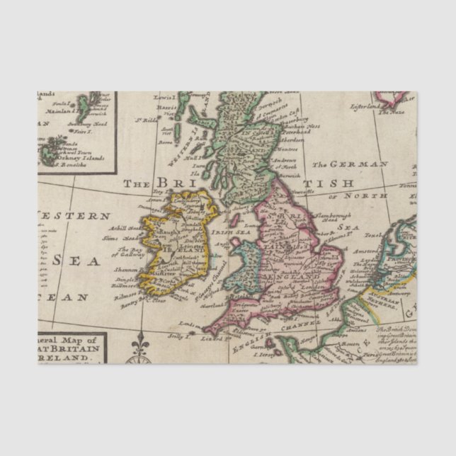 A general map of Great Britain and Ireland Tissue Paper (Front)