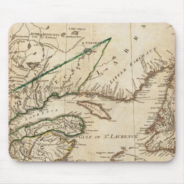 A General Map of the Northern British Colonies Mouse Pad (Front)