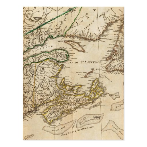 A General Map of the Northern British Colonies Postcard | Zazzle