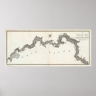 A General Map of the River Ohio, Plate the third Poster