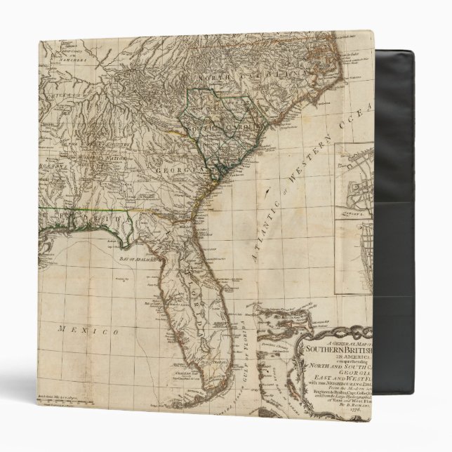 A General Map of the Southern British Colonies 3 Ring Binder (Front/Inside)
