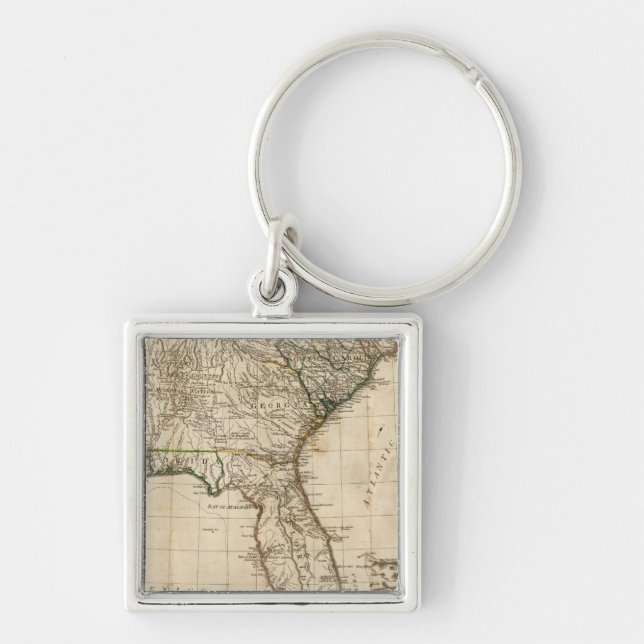 A General Map of the Southern British Colonies Keychain (Front)