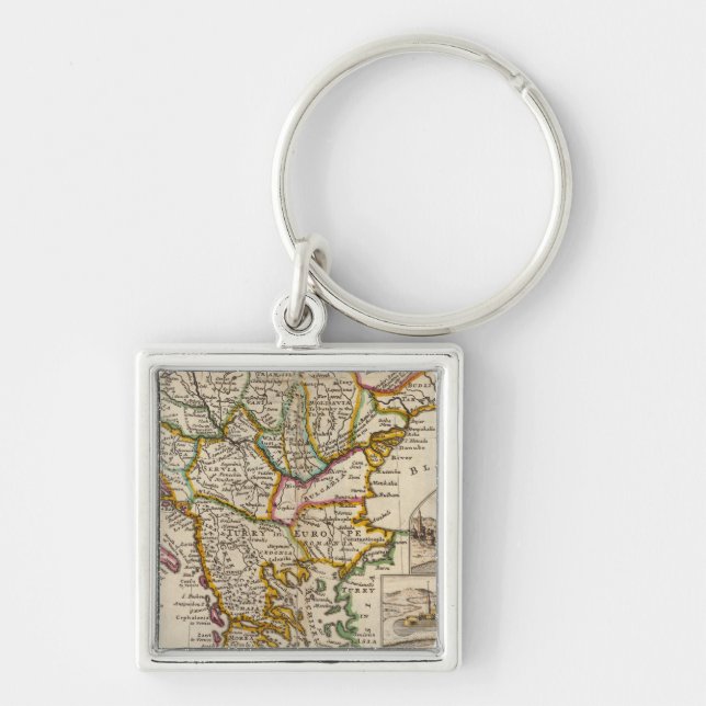 A general map of Turkey in Europe Keychain (Front)