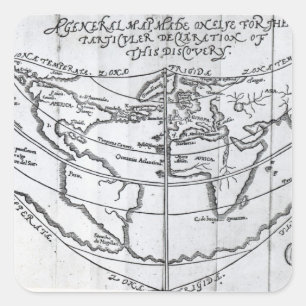 A General Map Square Sticker