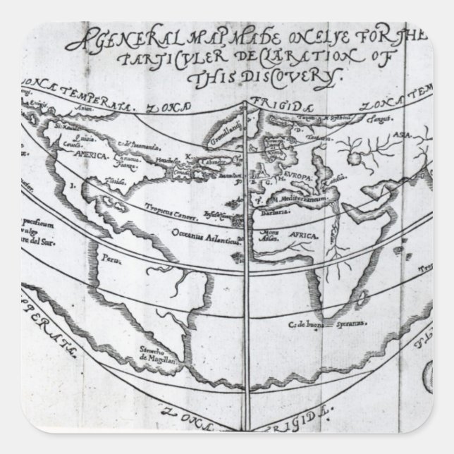 A General Map Square Sticker (Front)