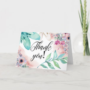 A Generic Floral Thank You Card