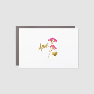 A gentle Rose And An Attractive Loving Heart Polo Car Magnet
