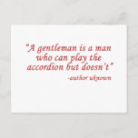 A gentleman is... postcard