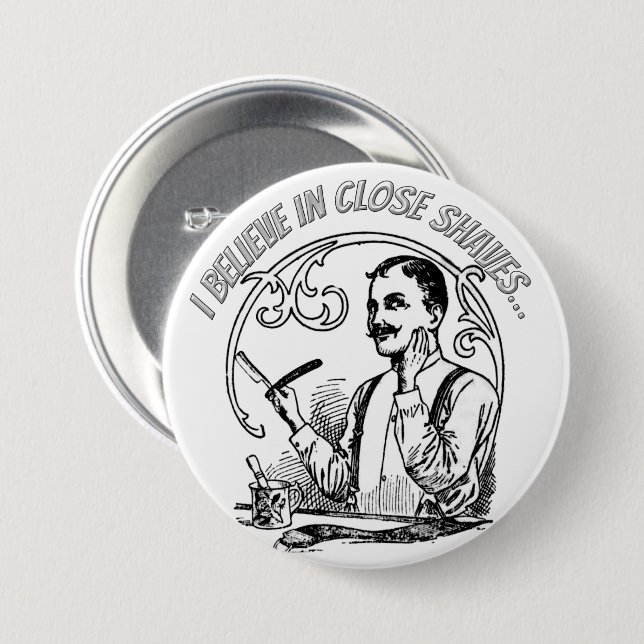 A Gentleman's Classic Shaving Button (Front & Back)