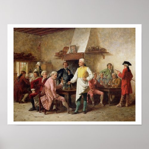 A Gentlemans Debate 1881 oil on panel Poster
