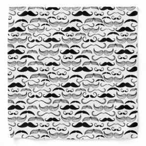 A Gentlemen's Club. Mustache pattern 2 Bandana