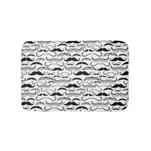 A Gentlemen's Club. Mustache pattern 2 Bathroom Mat