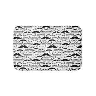 A Gentlemen's Club. Mustache pattern 2 Bathroom Mat