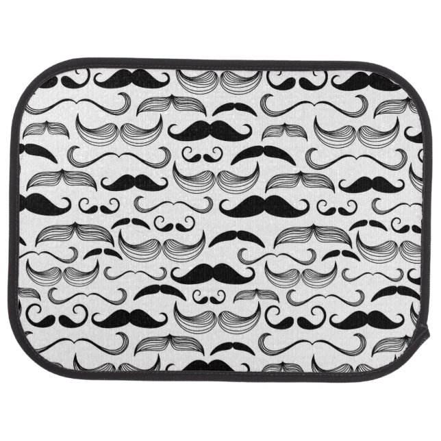 A Gentlemen's Club. Mustache pattern 2 Car Mat (Rear)