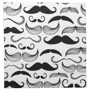 A Gentlemen's Club. Mustache pattern 2 Cloth Napkin