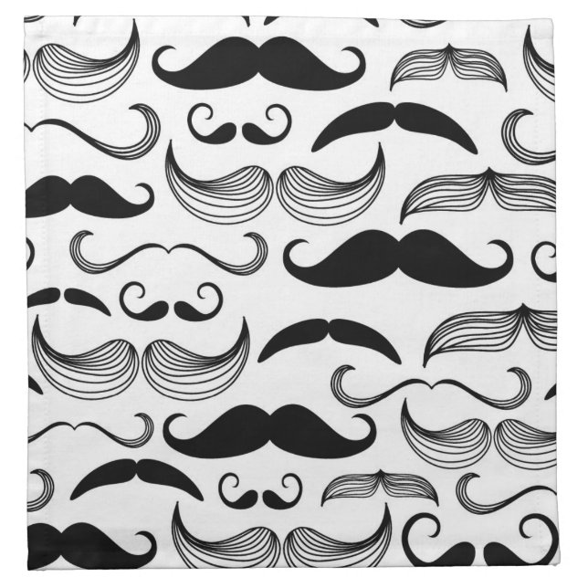 A Gentlemen's Club. Mustache pattern 2 Cloth Napkin (Front)