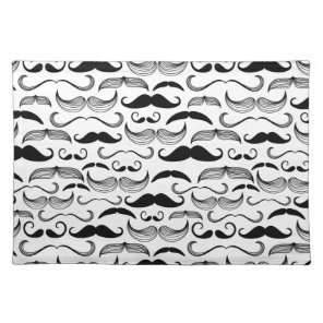 A Gentlemen's Club. Mustache pattern 2 Cloth Placemat