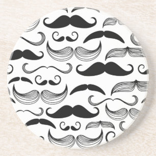 A Gentlemen's Club. Mustache pattern 2 Coaster
