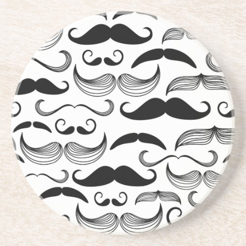 A Gentlemens Club Mustache pattern 2 Coaster