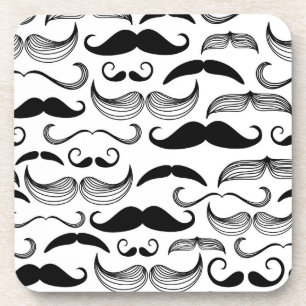 A Gentlemen's Club. Mustache pattern 2 Coaster