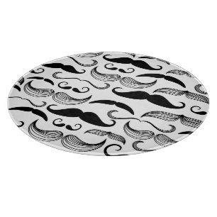 A Gentlemen's Club. Mustache pattern 2 Cutting Board