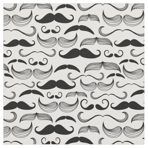 A Gentlemen's Club. Mustache pattern 2 Fabric