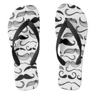 A Gentlemen's Club. Mustache pattern 2 Flip Flops