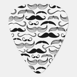 A Gentlemen's Club. Mustache pattern 2 Guitar Pick