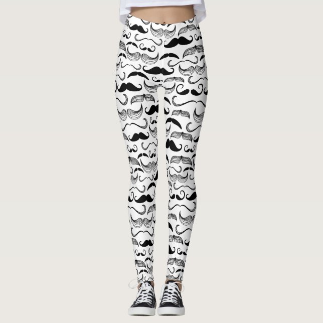 A Gentlemen's Club. Mustache pattern 2 Leggings (Front)