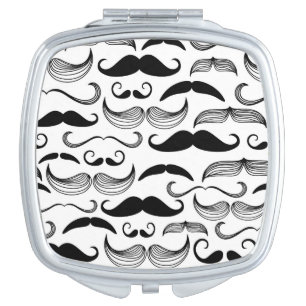 A Gentlemen's Club. Mustache pattern 2 Makeup Mirror