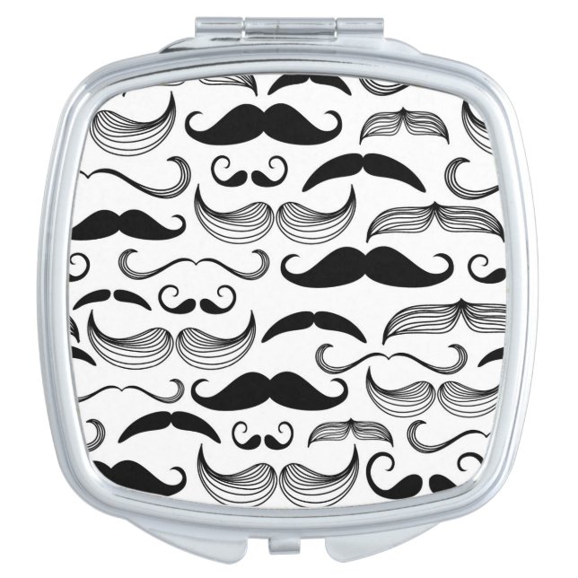A Gentlemen's Club. Mustache pattern 2 Makeup Mirror (Front)