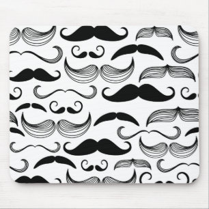 A Gentlemen's Club. Mustache pattern 2 Mouse Pad