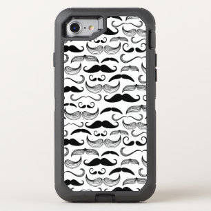 A Gentlemen's Club. Mustache pattern 2 OtterBox Defender iPhone SE/8/7 Case