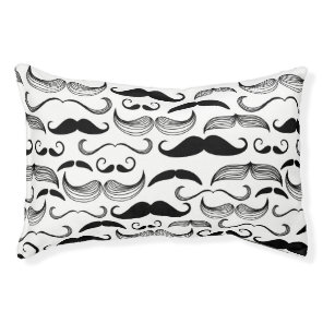 A Gentlemen's Club. Mustache pattern 2 Pet Bed