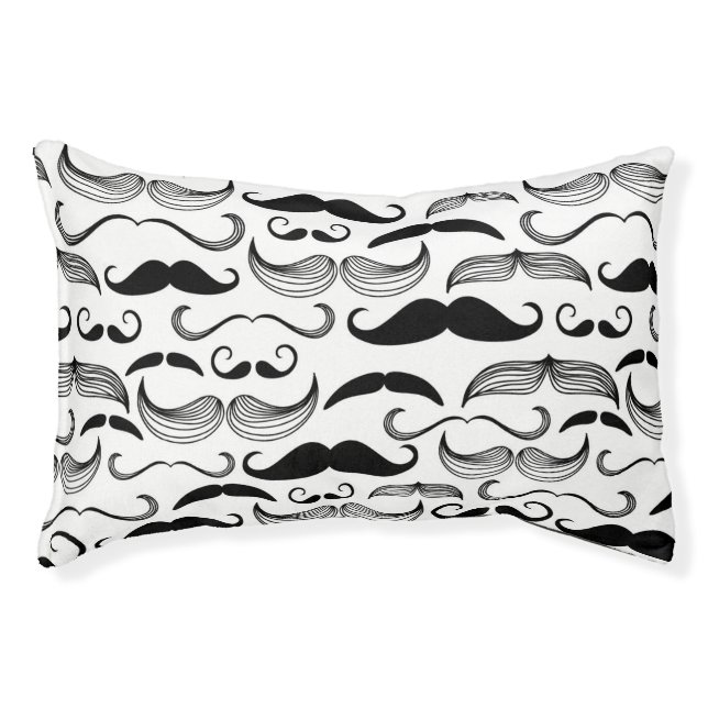 A Gentlemen's Club. Mustache pattern 2 Pet Bed (Front)