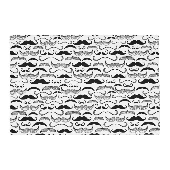 A Gentlemen's Club. Mustache pattern 2 Placemat (Front)