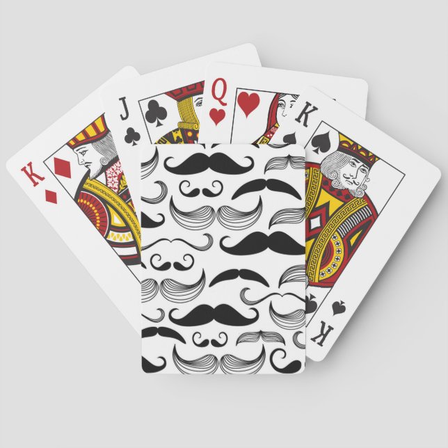 A Gentlemen's Club. Mustache pattern 2 Poker Cards (Back)