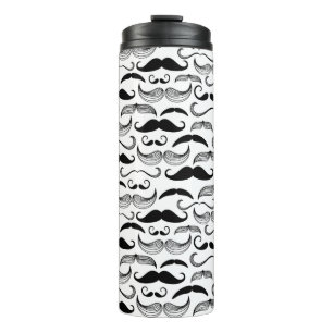 A Gentlemen's Club. Mustache pattern 2 Thermal Tumbler