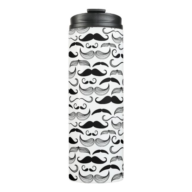 A Gentlemen's Club. Mustache pattern 2 Thermal Tumbler (Front)